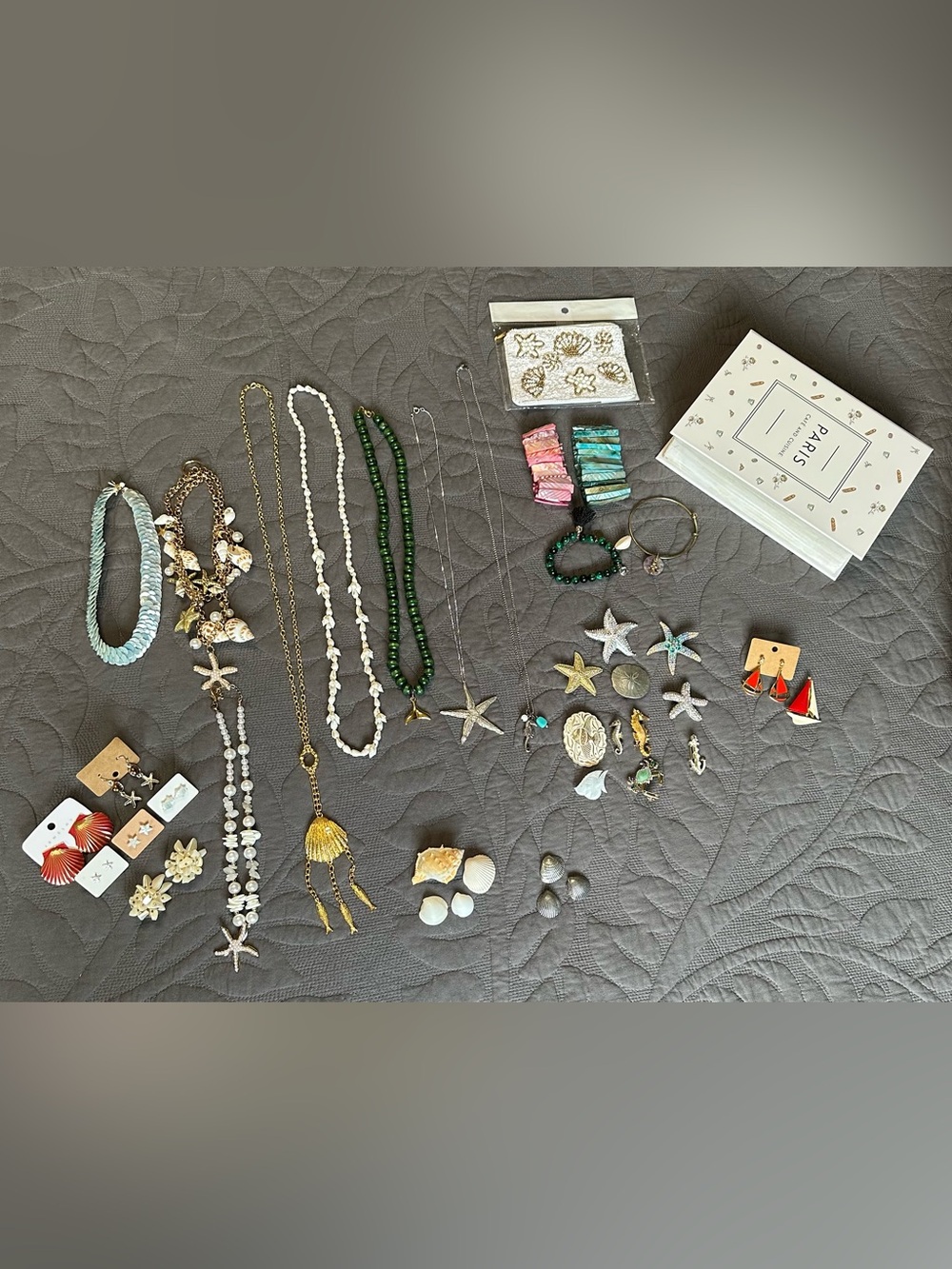 Beach Coastal Jewelry Bundle: Necklaces, Earrings, Brooches, & Bracelets